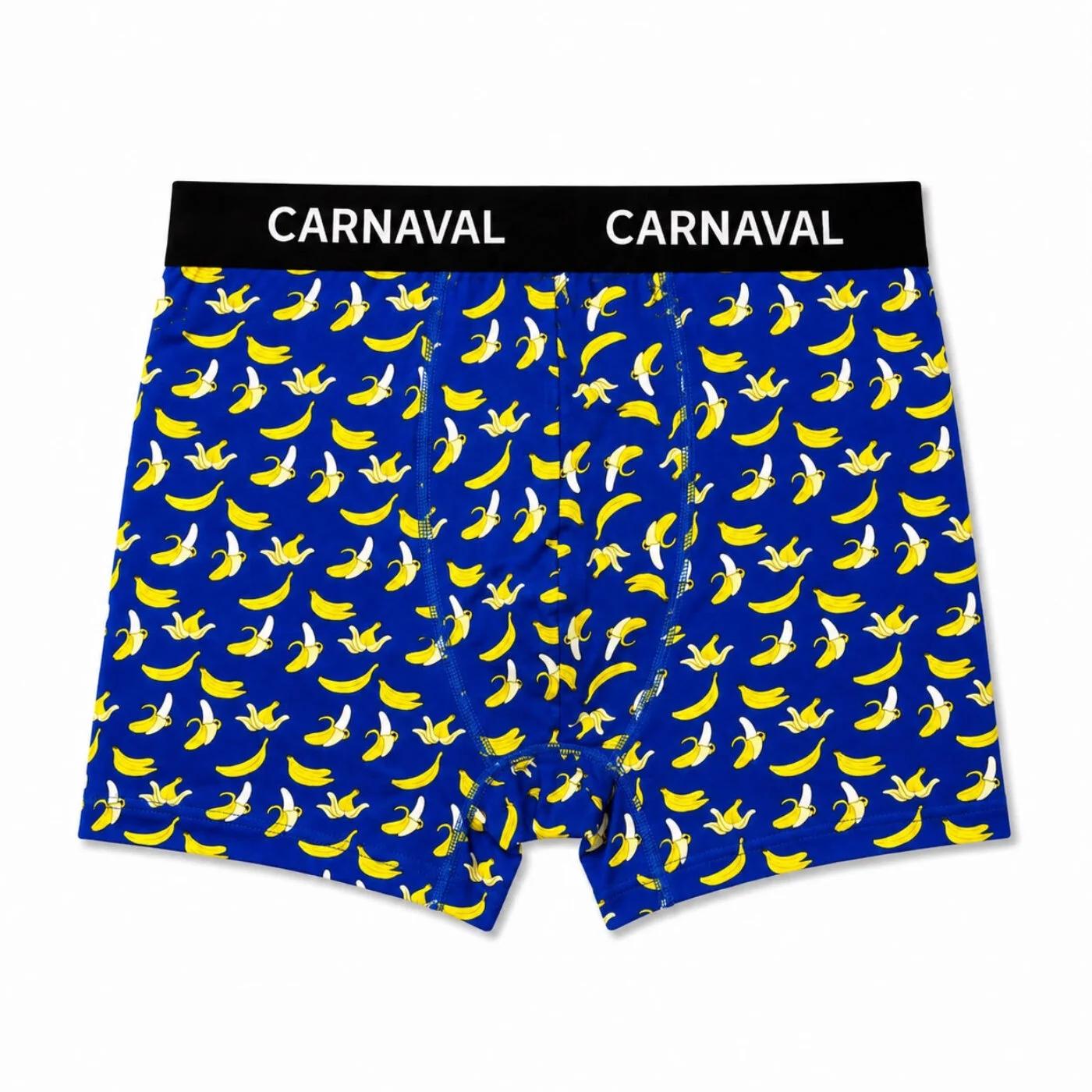Carnaval Socks Banana Print Men's Boxer Briefs Large 1 Count