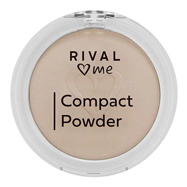 Rival Loves Me Compact Powder No:01 Porcelain - Matte Finish, Dermatologically Tested, Silky Smooth Skin