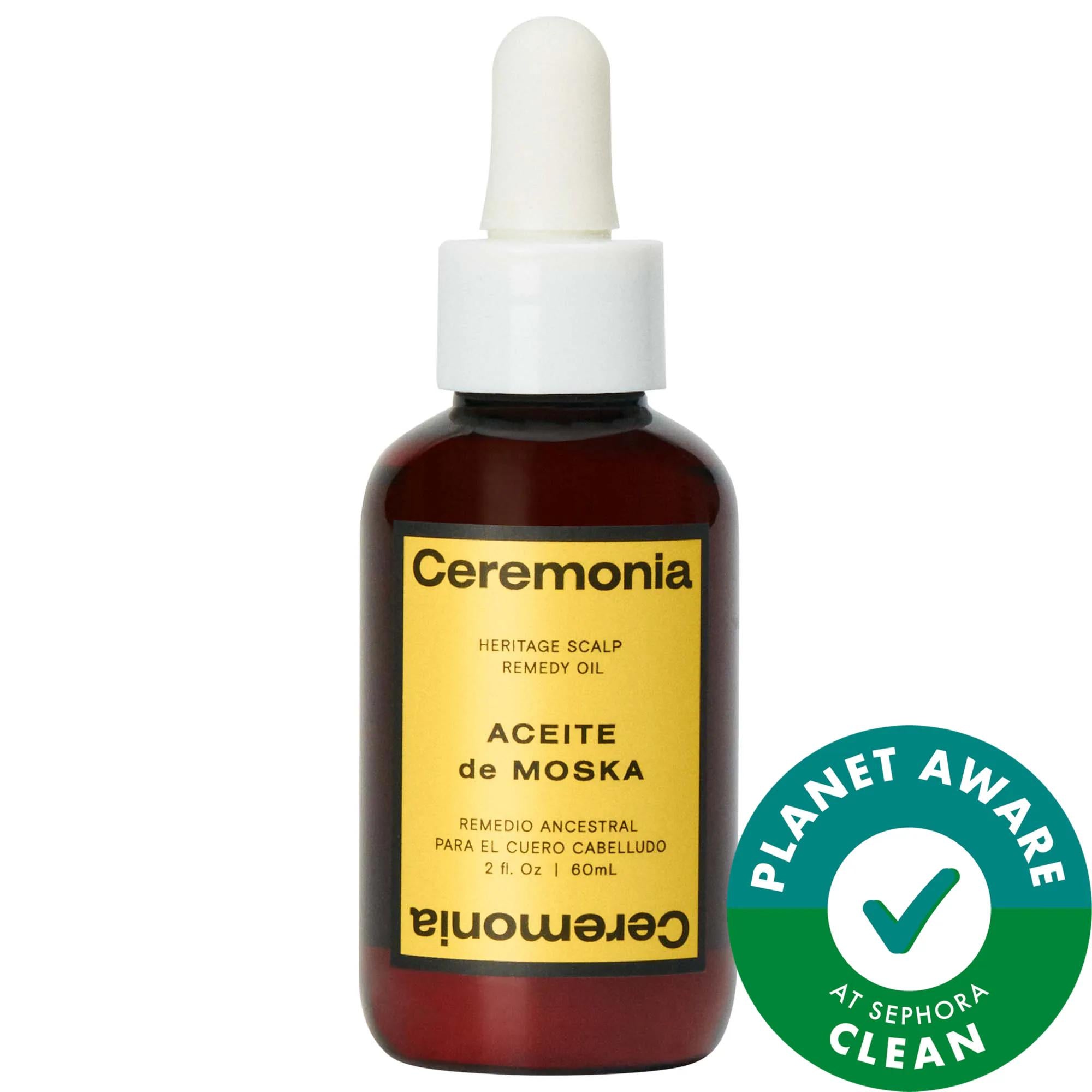 Ceremonia Aceite de Moska: Pre-Shampoo Scalp & Hair Oil for Healthy Hair Growth & Dry Scalp Treatment - Vegan & Cruelty-Free