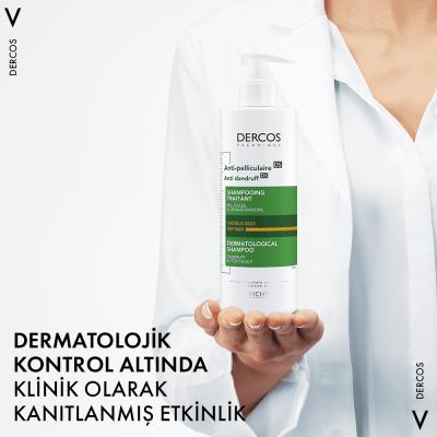 Vichy Dercos Anti-Dandruff Shampoo for Dry Hair - 390ml - Salicylic Acid, Hypoallergenic - Dandruff & Itchy Scalp Relief