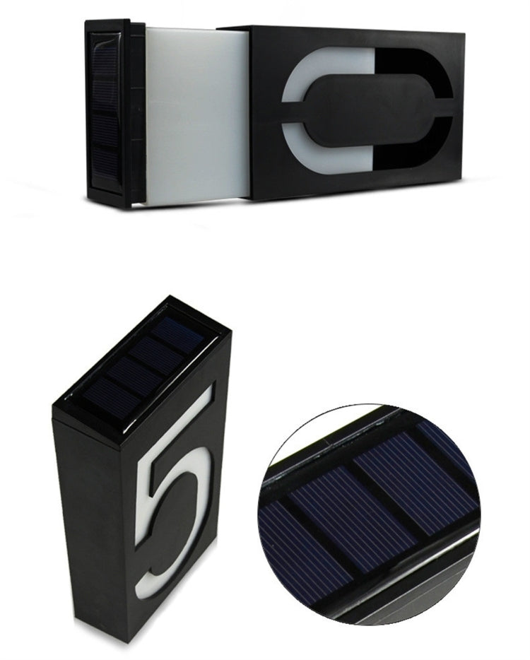 0.36W Solar Powered Wall Mount 6 LEDs Lighting Doorplate Lamp House Number Porch Lights with Solar Pannel(0)