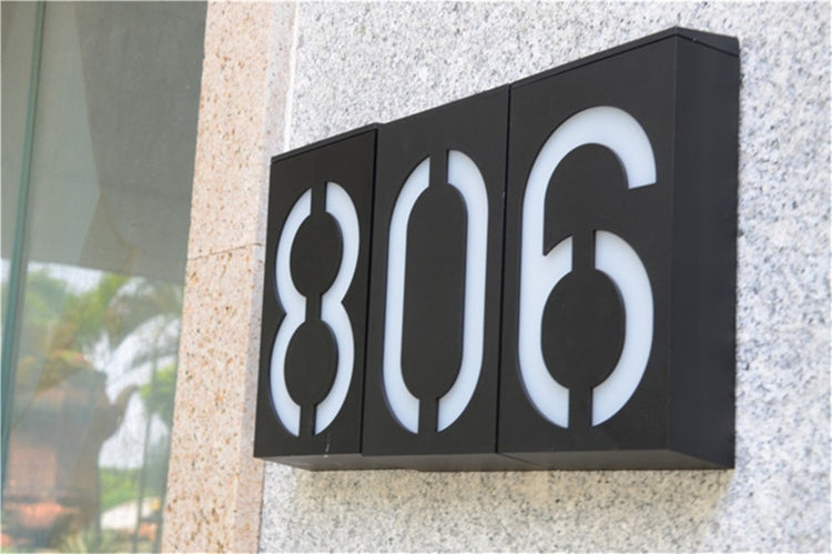 0.36W Solar Powered Wall Mount 6 LEDs Lighting Doorplate Lamp House Number Porch Lights with Solar Pannel(0)