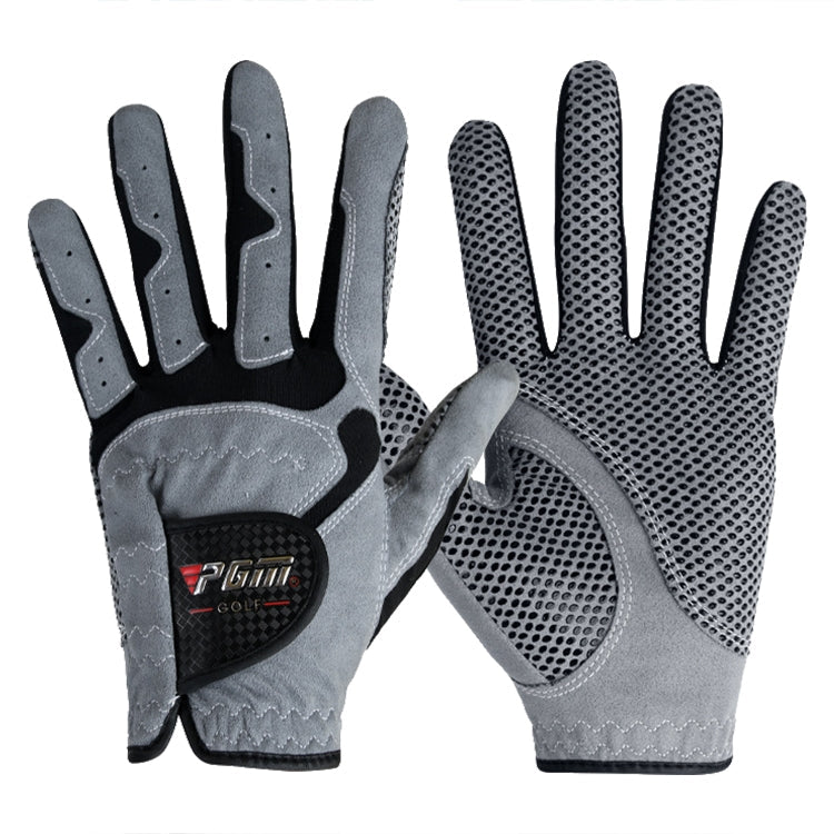 PGM Golf Left Hand Microfiber Cloth Anti-Slip Single Gloves for Men (Color:Grey Size:22)
