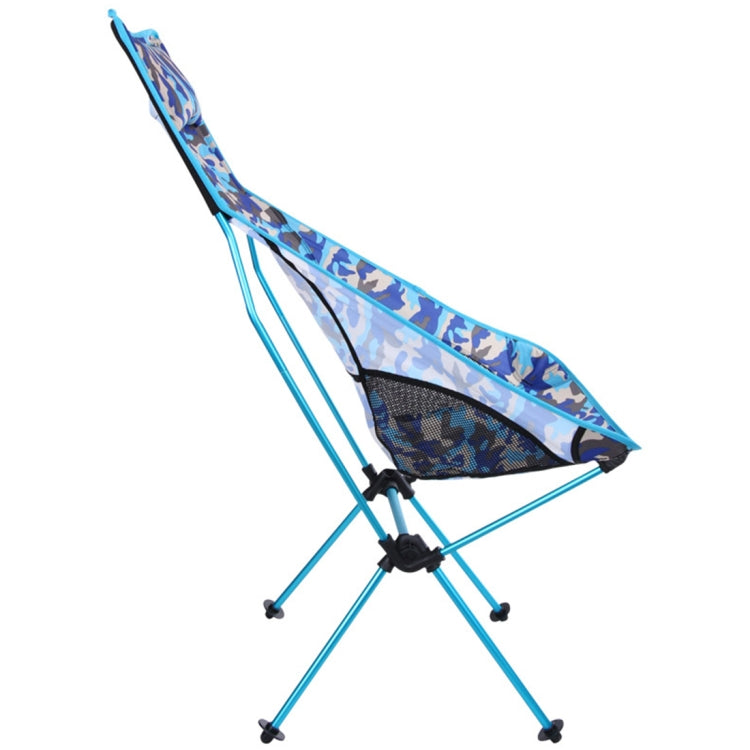 Outdoor Portable Camouflage Folding Camping Chair Light Fishing Beach Chair Aviation Aluminum Alloy Backrest Recliner