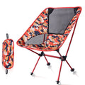 Outdoor Camouflage Portable Folding Camping Chair Light Fishing Beach Chair Aviation Aluminum Alloy Backrest Recliner