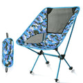 Outdoor Camouflage Portable Folding Camping Chair Light Fishing Beach Chair Aviation Aluminum Alloy Backrest Recliner