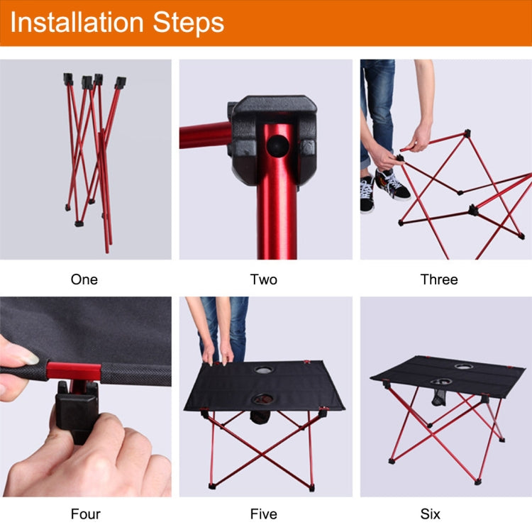 Outdoor Camping Portable Light Folding Table Oxford Cloth Aviation Aluminum Picnic Barbecue Table