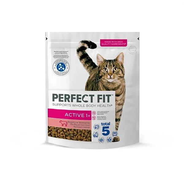 Perfect Fit Beef Dry Cat Food: Complete Nutrition for Adult Cats, Healthy Digestion & Coat, Weight Management - 750g