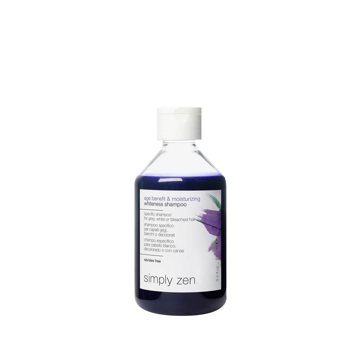 Simply Zen Moisturizing Whiteness Shampoo - Hydrating, Brightening, Anti-Aging Hair Care for Dry, Dull Hair - 250ml