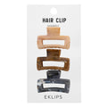 Eklips Marble Rectangular Hair Clips Chic Trio Pack