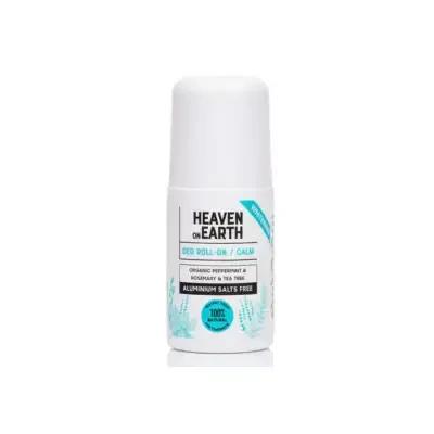 Heaven on Earth Natural Roll-on Deodorant Calm 50ml - Gentle on Sensitive Skin, Organic Ingredients, Long Lasting Freshness