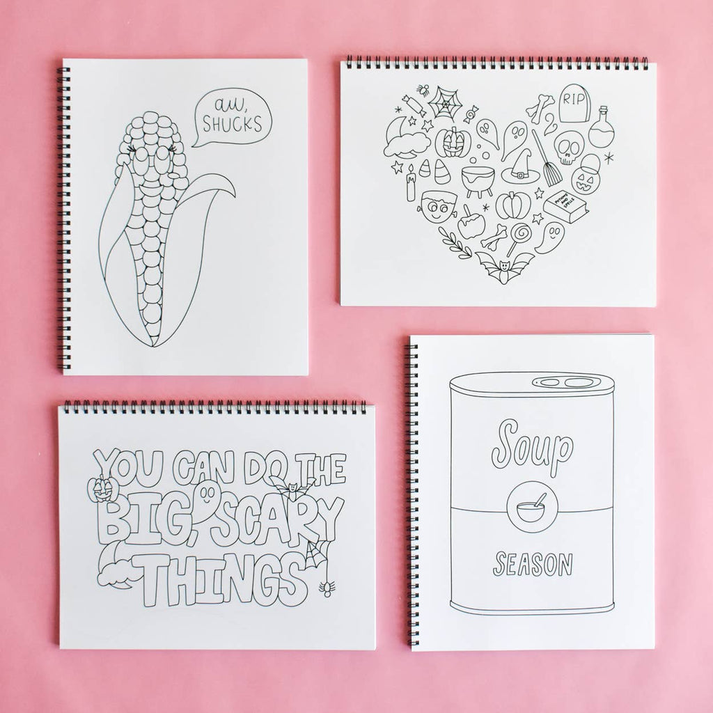 Fall Coloring Book | Simple Adult Coloring Book