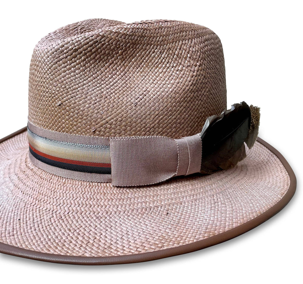 Cha Cha's House of Ill Repute - Royal - Panama Straw Fedora: Camel / Small 22/22.5
