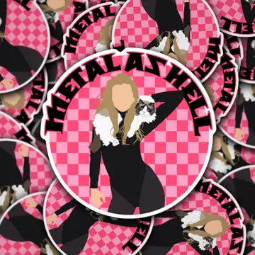 Taylor  Metal As Hell Pink Sticker