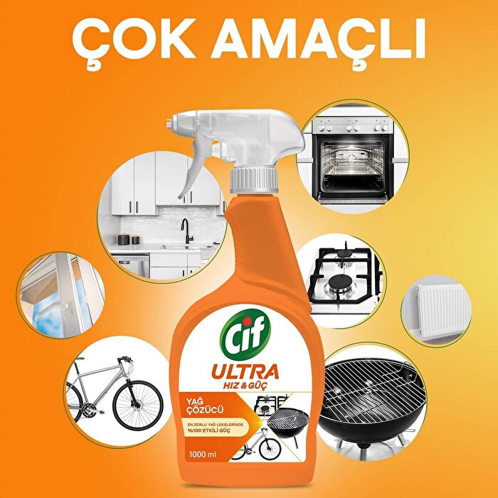 Cif Ultra Grease Remover Spray 1000ml - Powerful Cleaning Solution