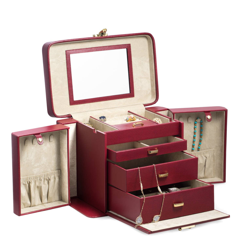 BeyBerk International - 4 Level Jewelry Case: Red