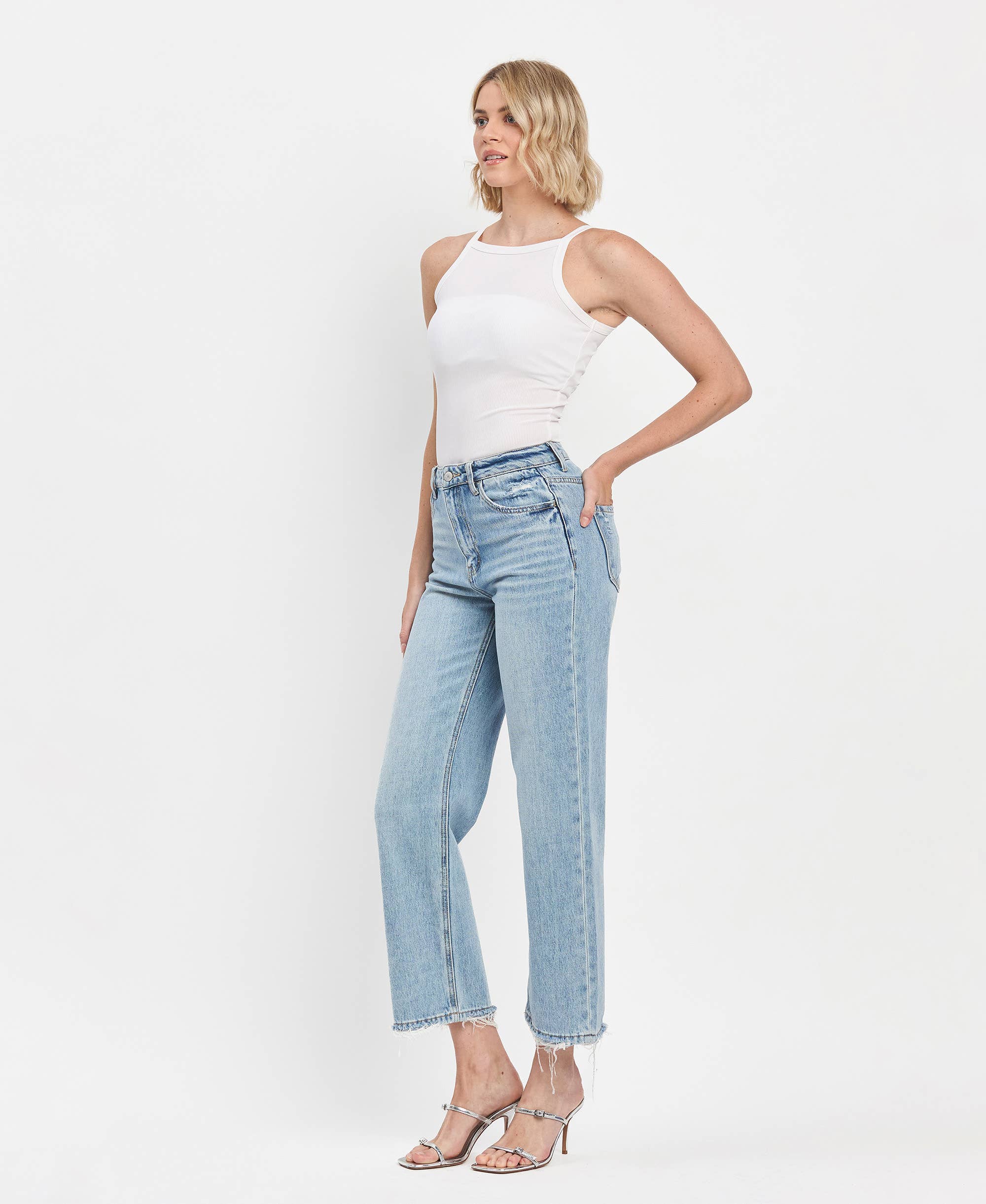 Lina 90's High Rise Ankle Slim Jean