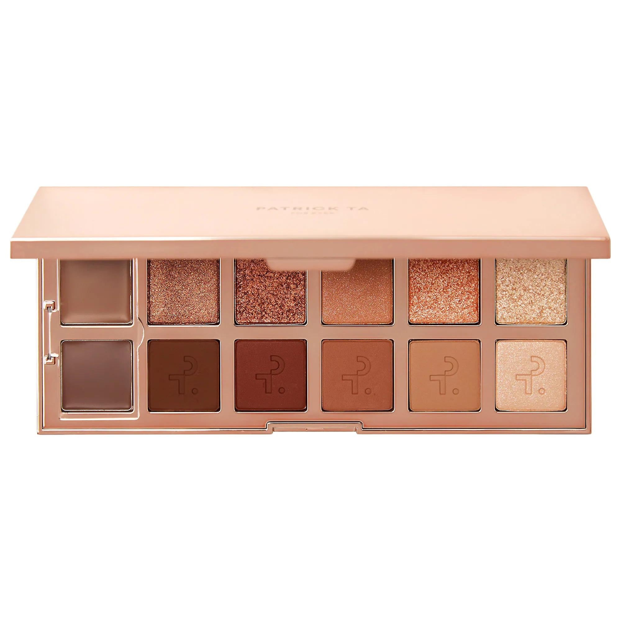 Patrick Ta Major Dimension Eyeshadow Palette - Vegan, Cruelty-Free Makeup with 12 Shades for Multidimensional Eye Looks