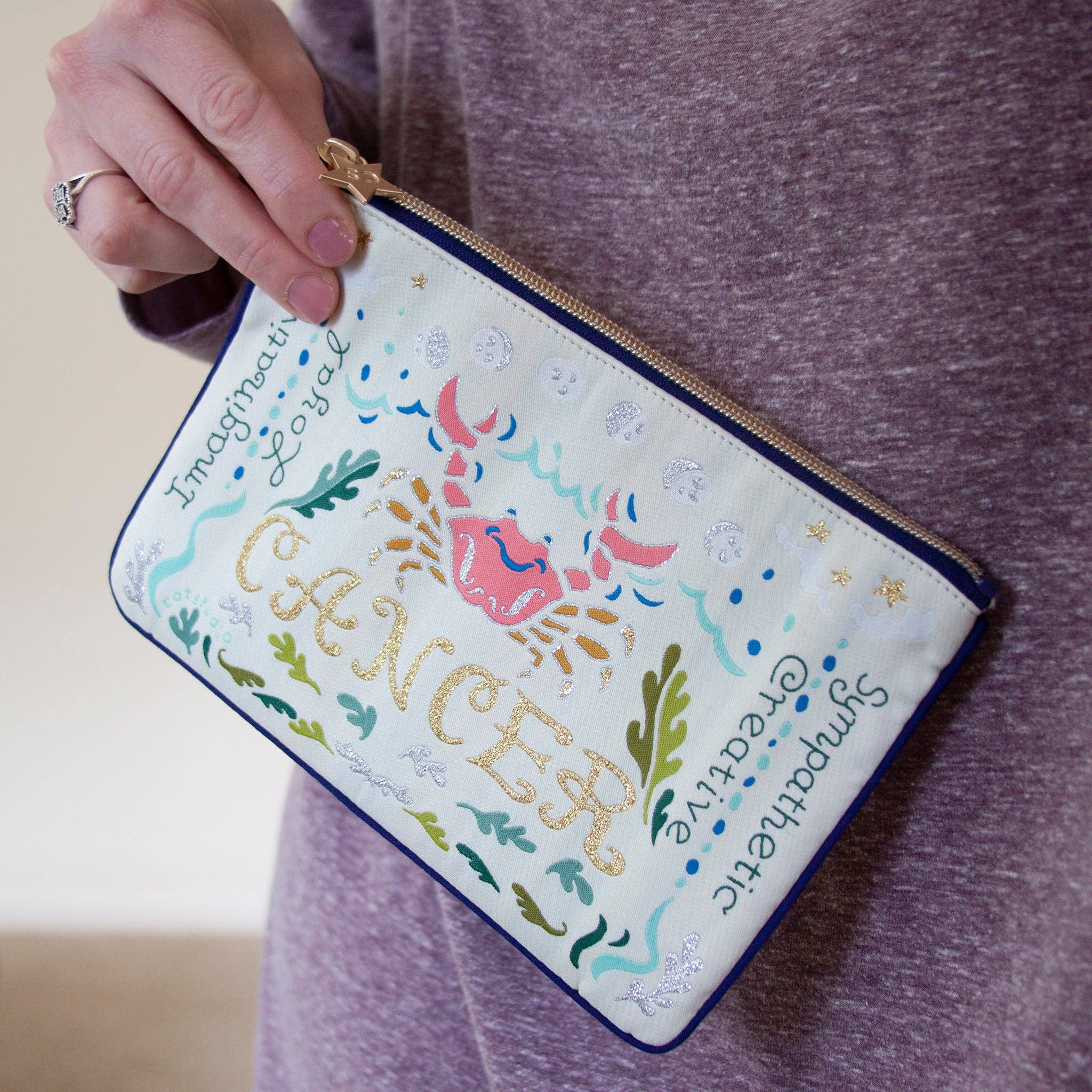 catstudio - Aquarius Astrology Zip Pouch