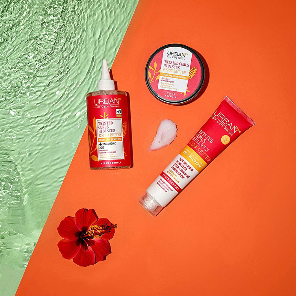 Urban Care Twisted Curls: Hibiscus & Shea Butter Curl Defining Cream - Frizz Control, Intense Moisture, Silicone & Paraben Free - 5.92 fl oz