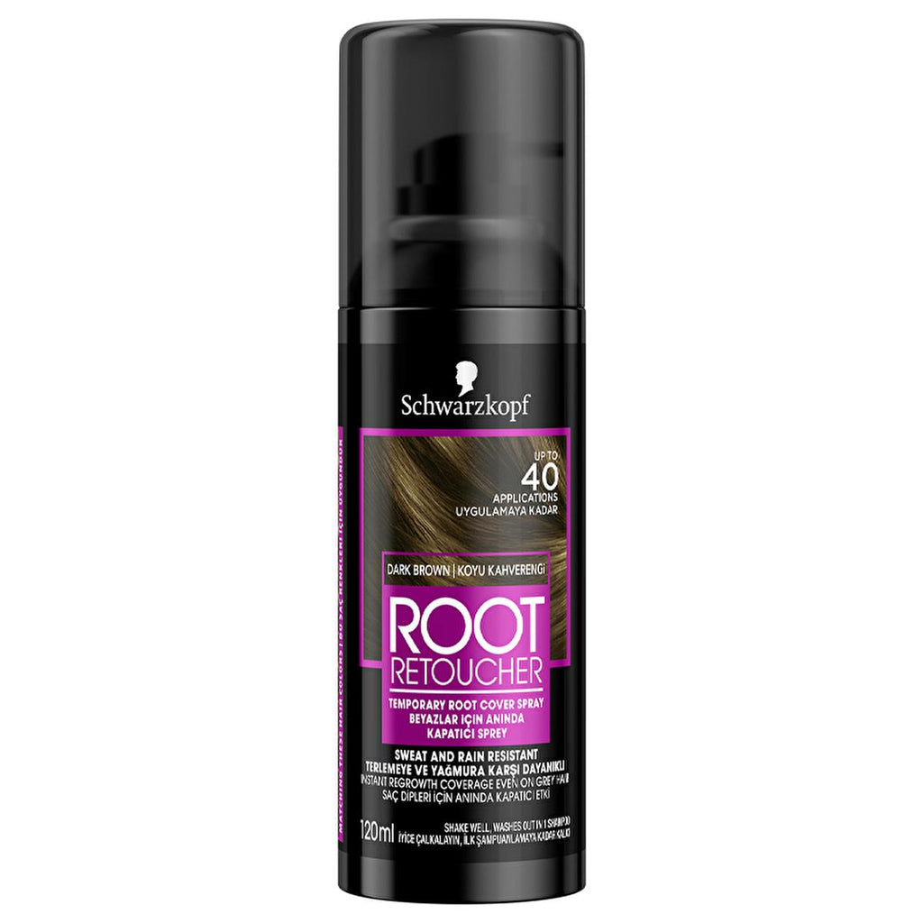 Root Retoucher Dark Brown Root Touch-up Hair Color Spray - Instant Gray Root Cover, Temporary Hair Color for Women & Men