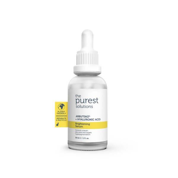 The Purest Solutions Brightening Serum: 2% Arbutin + Hyaluronic Acid for Radiant, Even Skin Tone | Dark Spot & Hyperpigmentation Treatment
