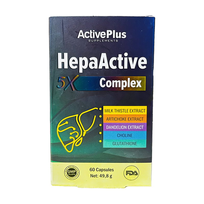 Active Plus HepaActive 5X Complex Dietary Supplement 60 Capsules