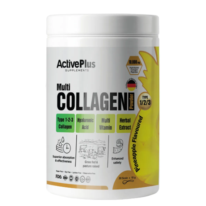 Active Plus Multi Collagen Powder with Vitamin C & Hyaluronic Acid 300g