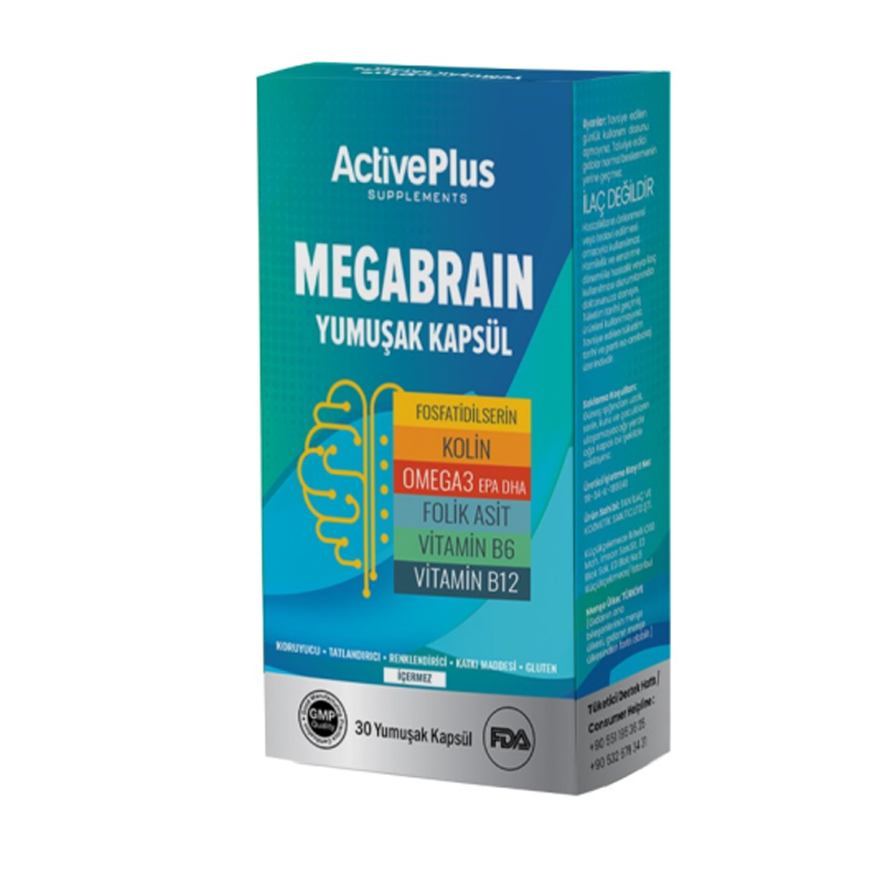 Active Plus Megabrain Omega-3 and Phosphatidylserine 30 Capsules