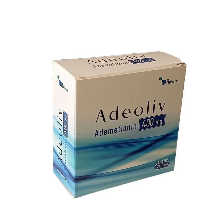 Adeoliv 400mg Ademetionine Dietary Supplement 24 Enteric Tablets
