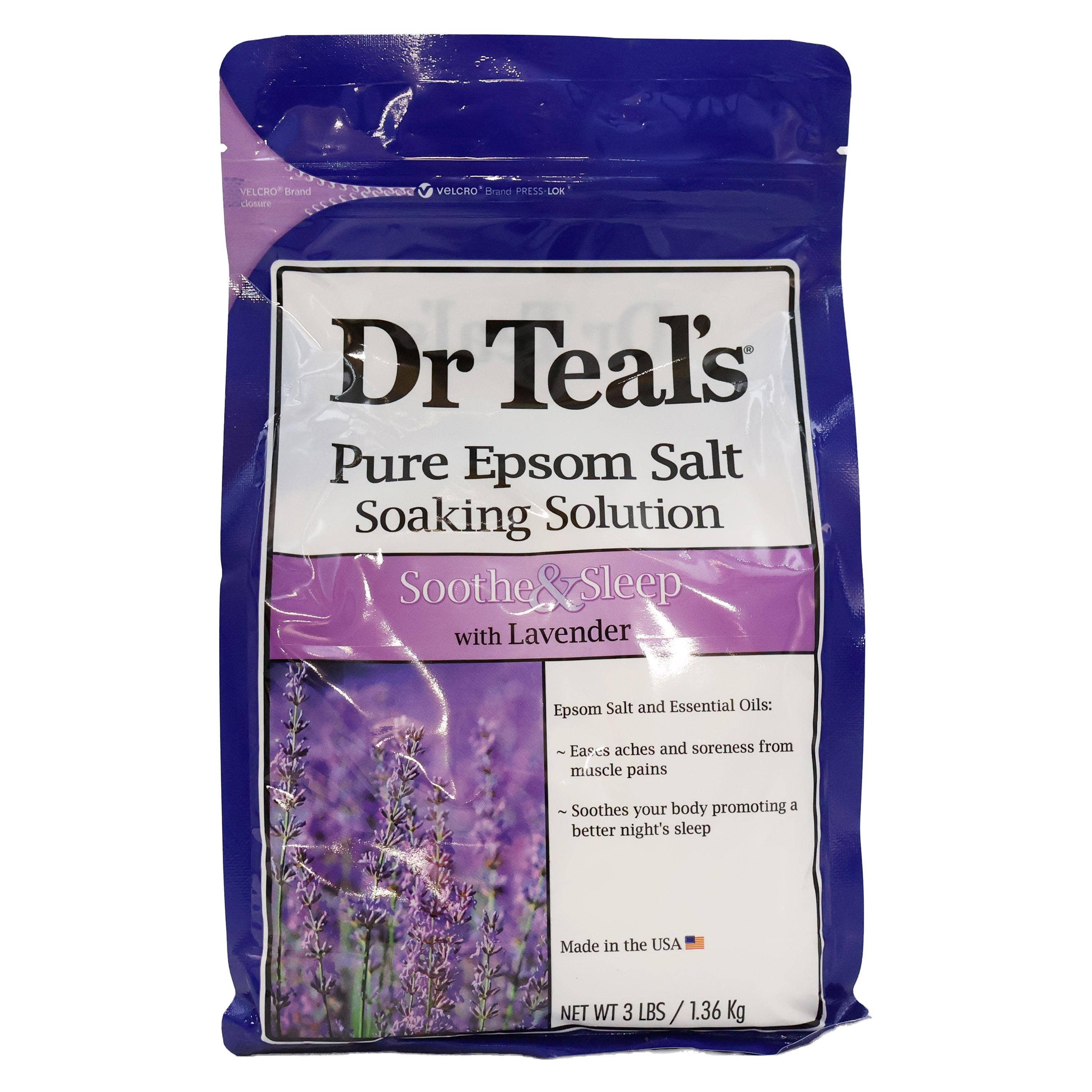 Dr Teals Epsom Salt Soaking Solution SootheLavender,3 LB.