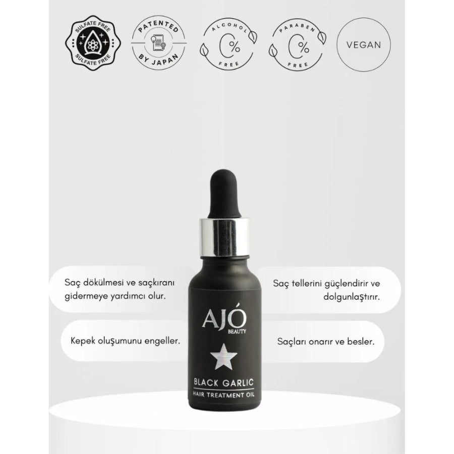 Ajo Beauty Black Garlic Hair Care Oil for Shine and Strength 20ml