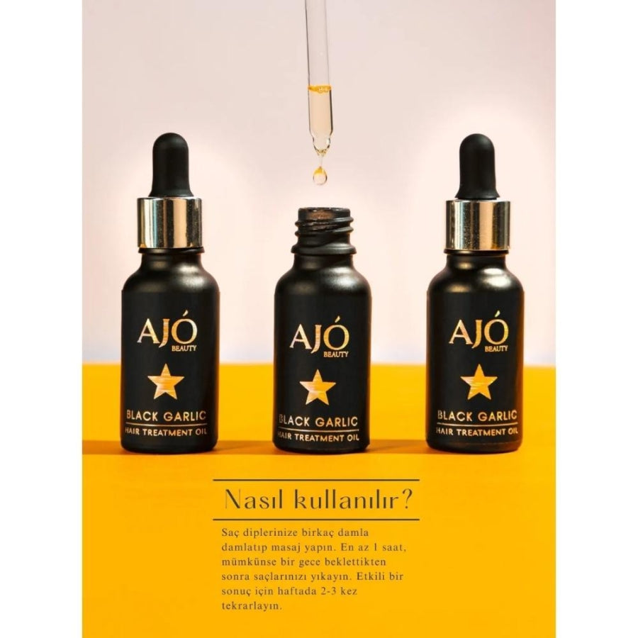 Ajo Beauty Black Garlic Hair Care Oil for Shine and Strength 20ml