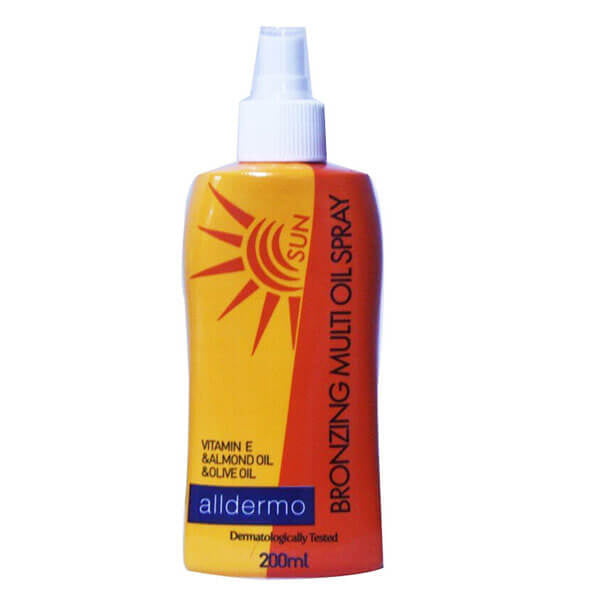 Alldermo Bronzing Sun Oil Spray for Golden Tan 200 ml