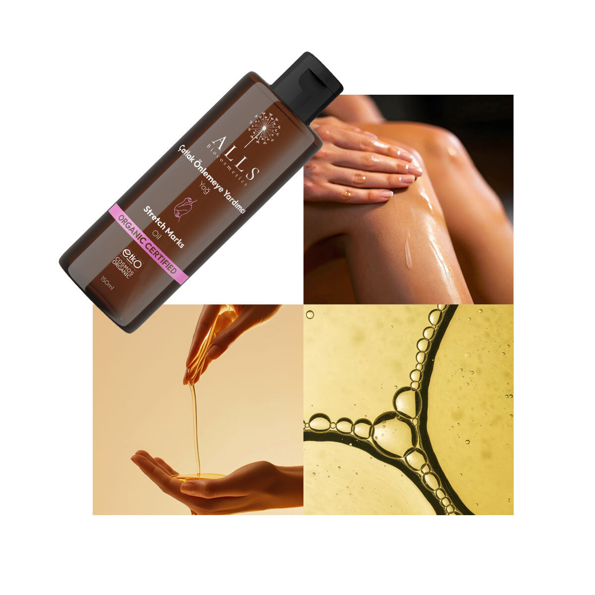 Alls Biocosmetics Organic Stretch Mark Care Body Oil 150 ml