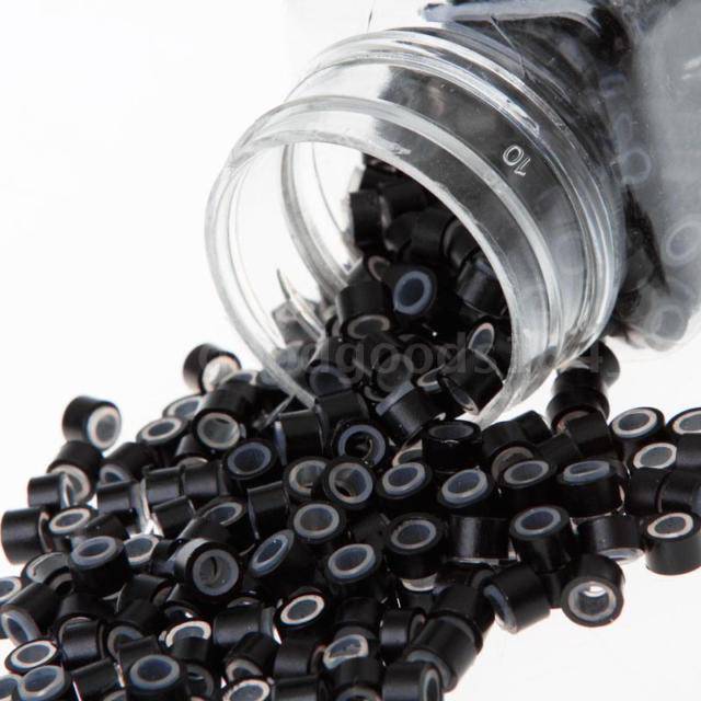 VIP Aluminum Silicone Micro Rings Style ''D'' Hair Extension - Choose Size