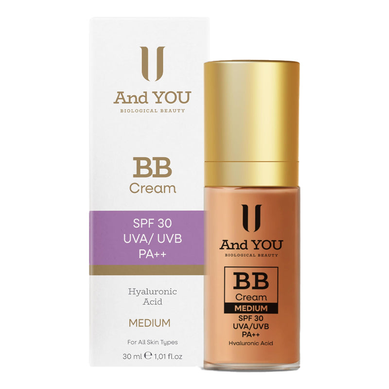 And You BB Cream Medium Radiant Finish SPF Protection 30 ml