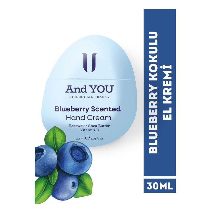 And You Blueberry Moisturizing Hand Cream for Soft Skin 30 ml