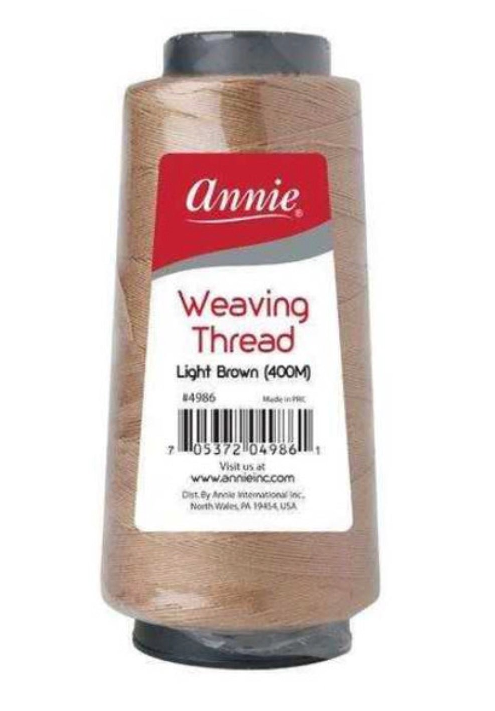 Annie Weaving Thread, Light Brown 400m for Wig & Hair Extension Sewing