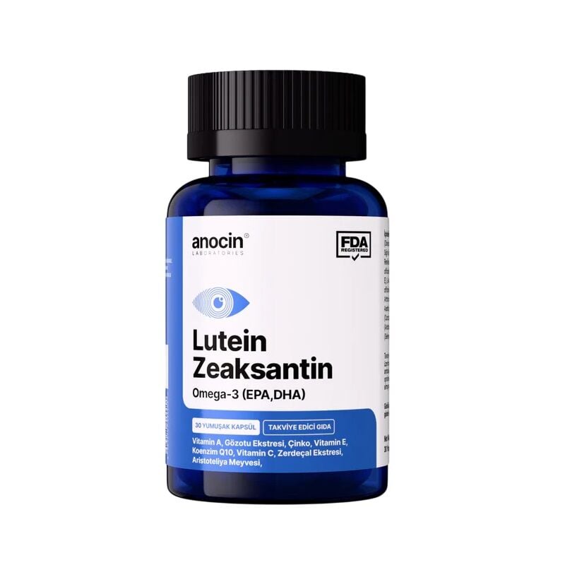 Anocin Lutein, Zeaxanthin & Omega-3 Eye Support Supplement 30 Capsules