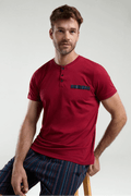 Arnetta AR3354 Men's Burgundy Pajama Set for Cozy Loungewear