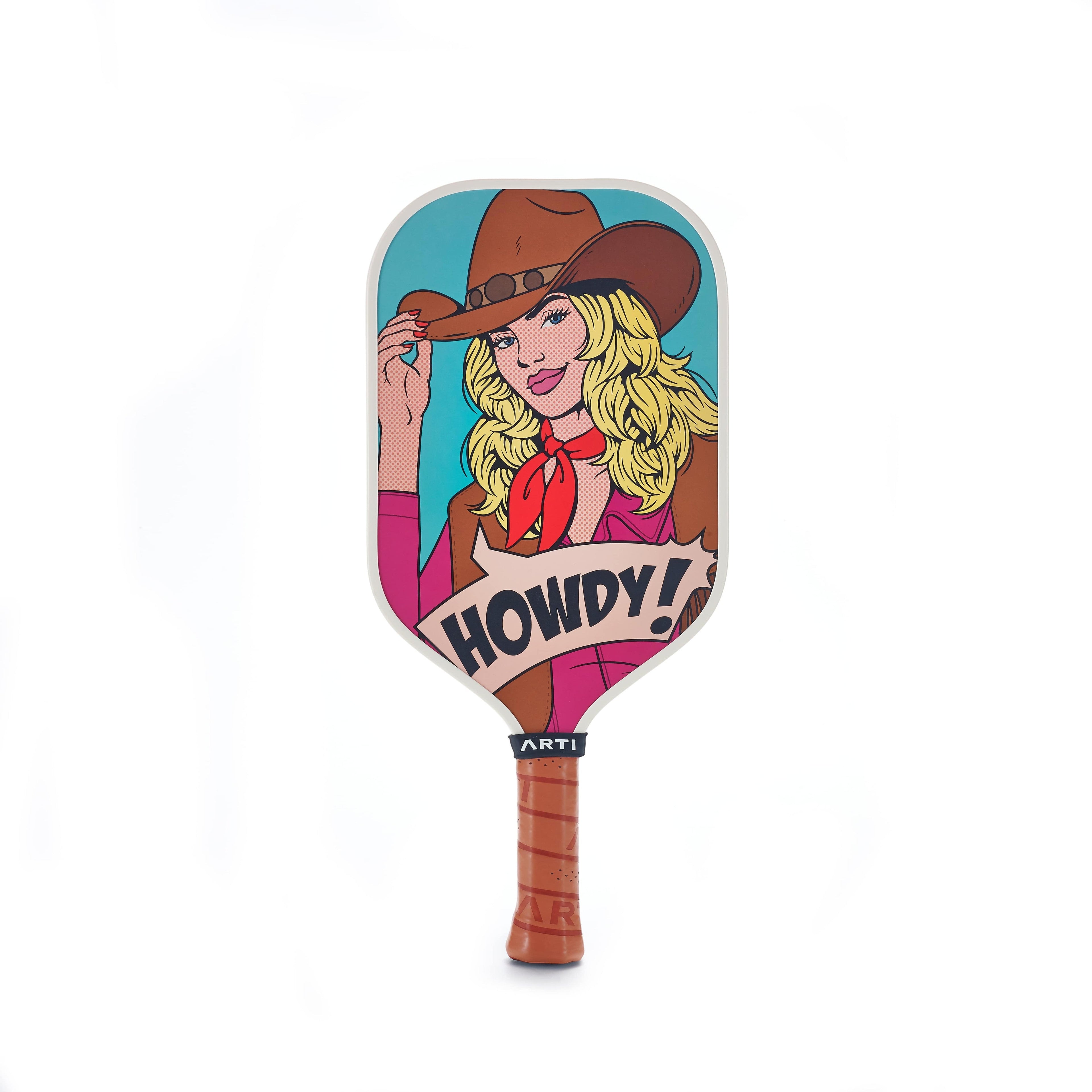 ARTI 16mm T700 Carbon Fiber Kristen & Kristy "HOWDY" Pickleball Paddle - USA Pickleball Approved