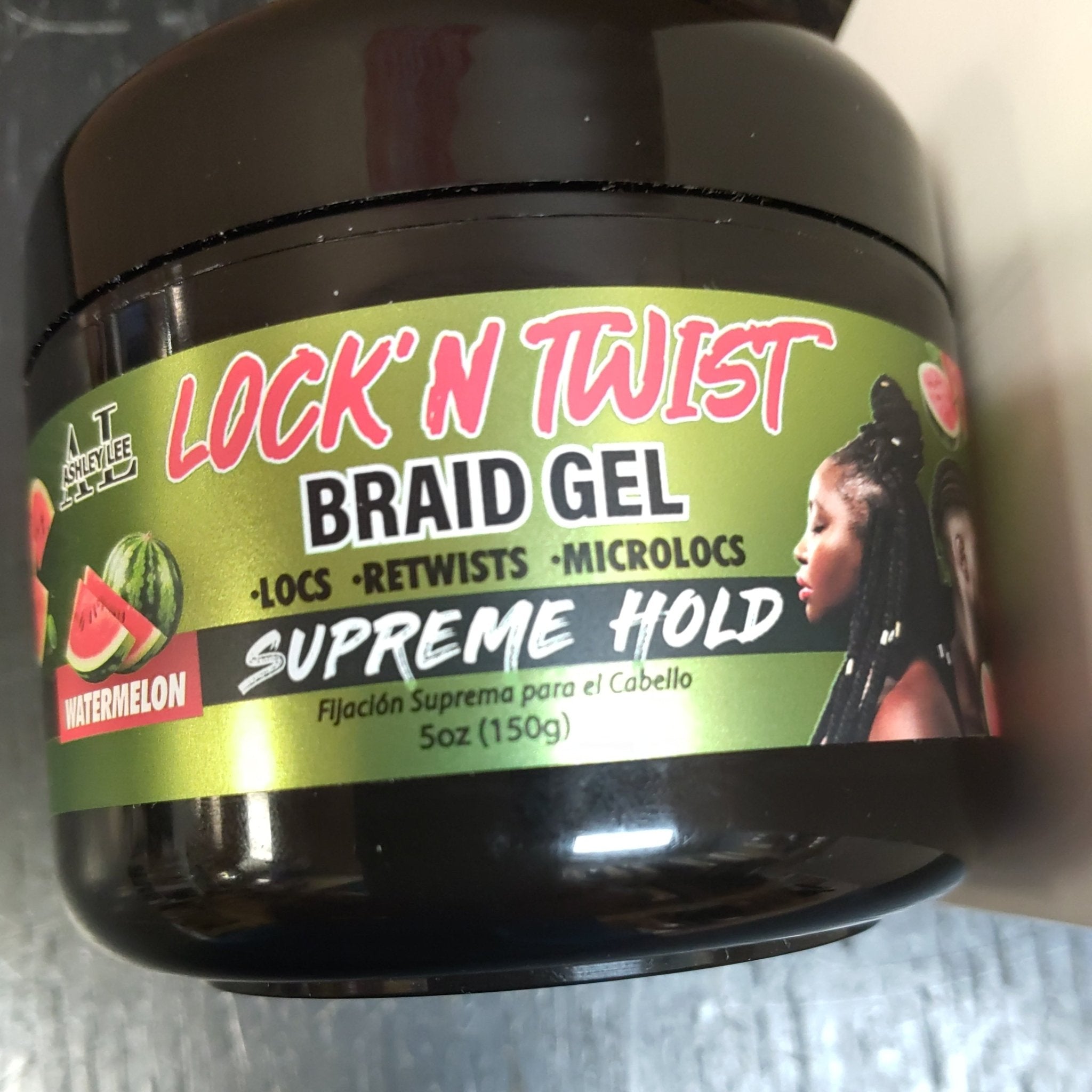 Ashley Lee Lock N' Twist Braid Gel Watermelon 5 oz Hair Styling Gel