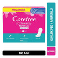 Carefree Cotton Feel Perfumed Panty Liners - 100 Count - Daily Comfort, Freshness, and Discreet Protection