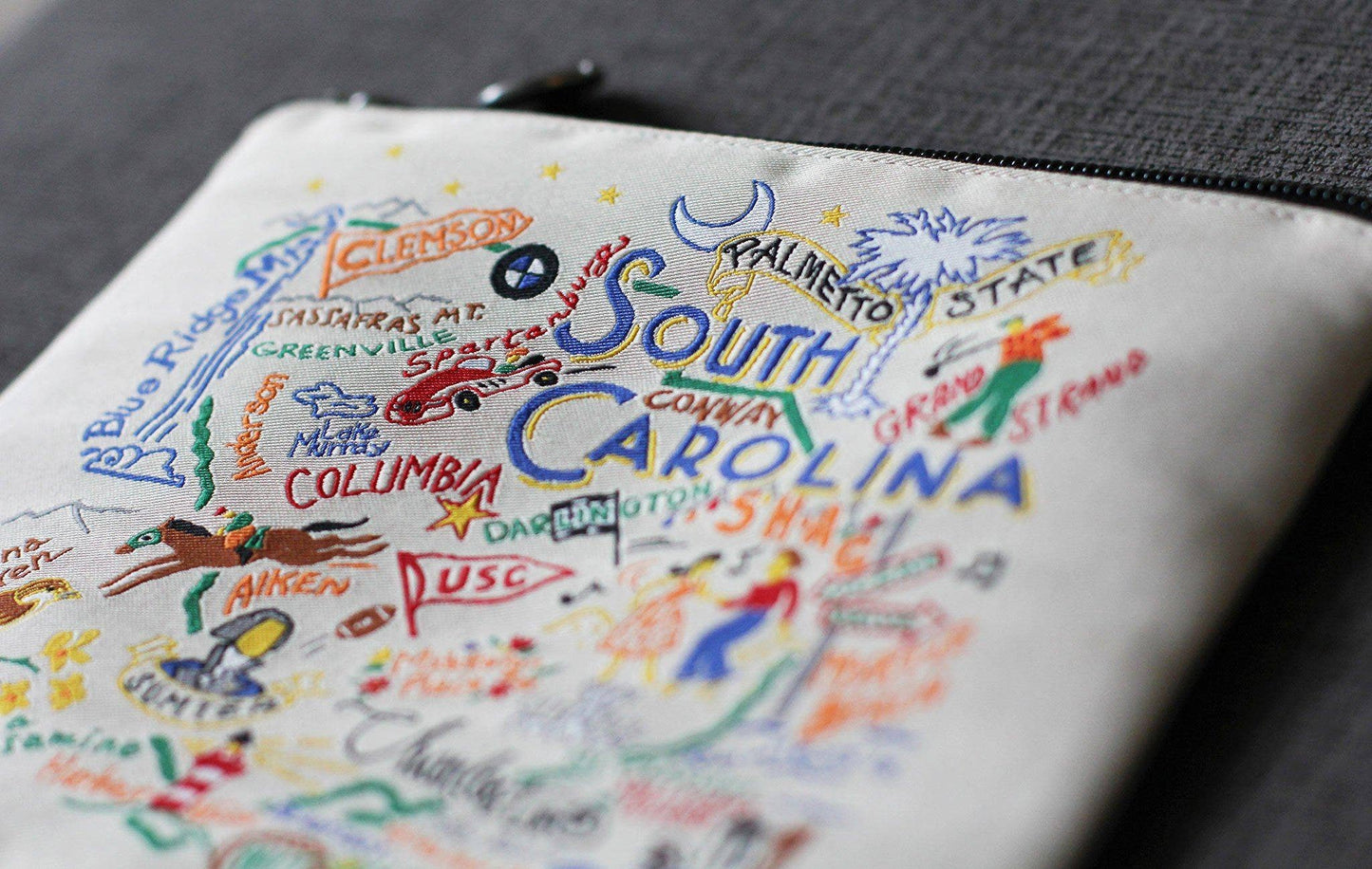catstudio - South Carolina State Zip Pouch - Natural