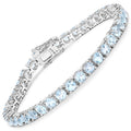 12.48 Carat Genuine Blue Topaz .925 Sterling Silver Bracelet