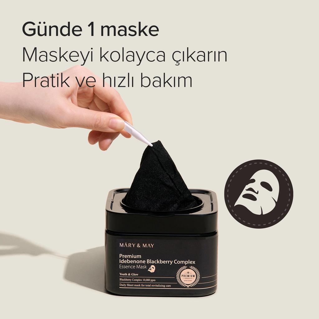 Mary & May Idebenone & Blackberry Complex Mask Pack 20 Sheets