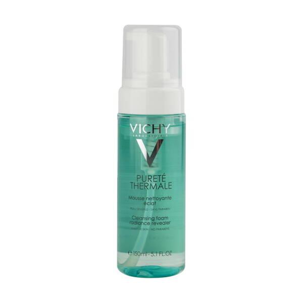 Vichy Eau Moussant Facial Cleansing Foam - Gentle, Paraben-Free, Hypoallergenic Cleanser for Sensitive Skin