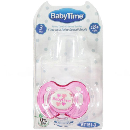 Baby Time BT151-3 Silicone Cherry Pacifier with Protective Cap No: 3