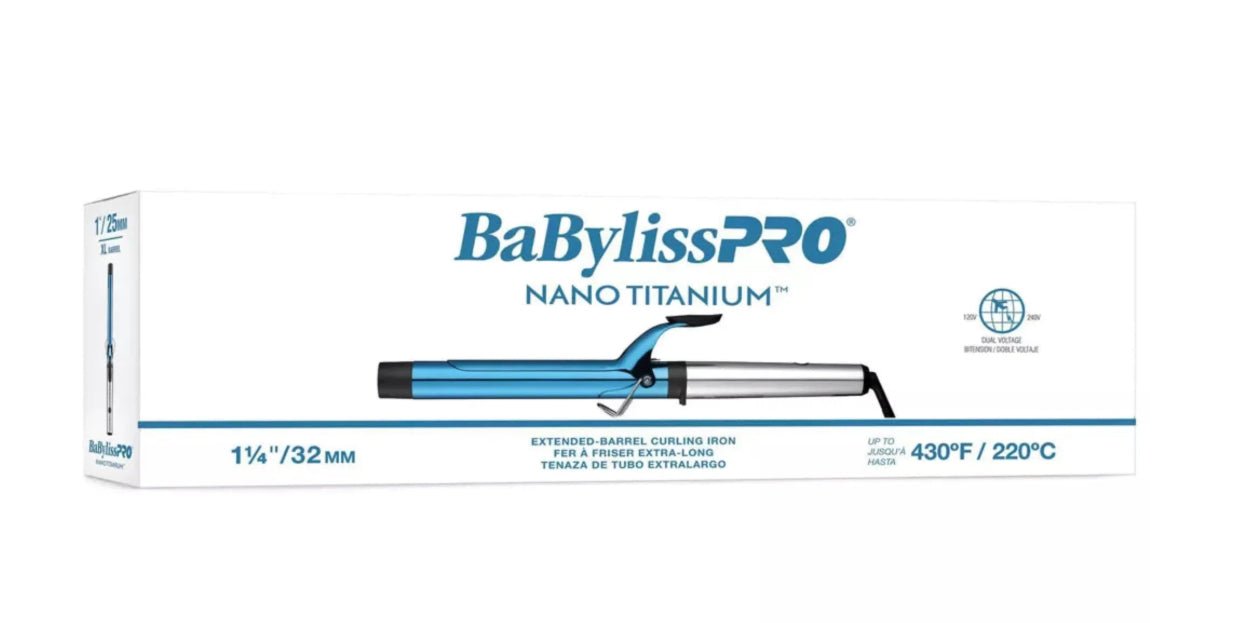 BaBylissPRO Iridescent Nano Titanium 1.25" Extended Barrel Curling Iron